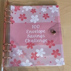 Pink Floral Envelope savings challenge